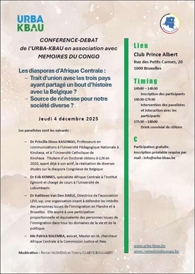 CONFERENCE-DEBAT DU 4 DECEMBRE 2025 – LES DIASPORAS D’AFRIQUE CENTRALE